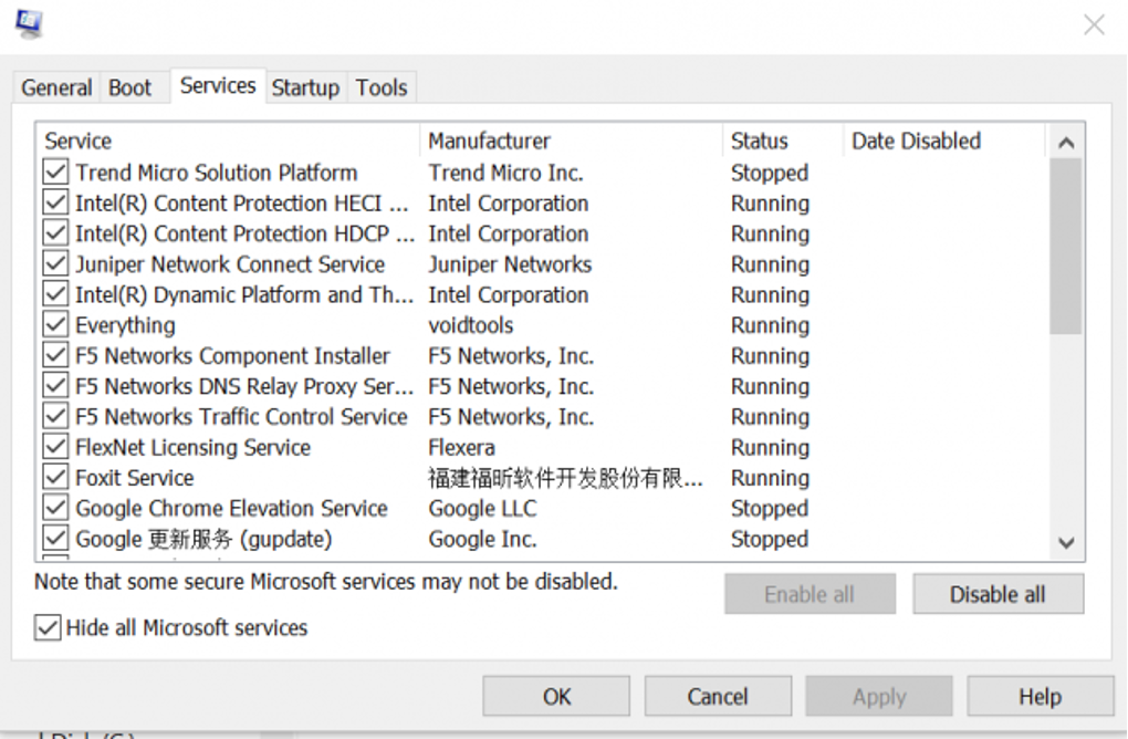 Hide-all-Microsoft-services
